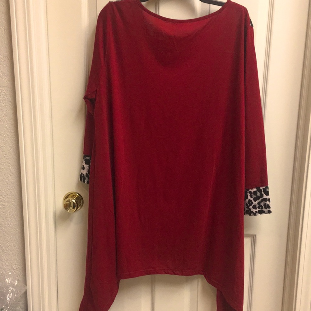 🐆Leopard Jersey Fabric Stretchy Tunic - Picture 5 of 5